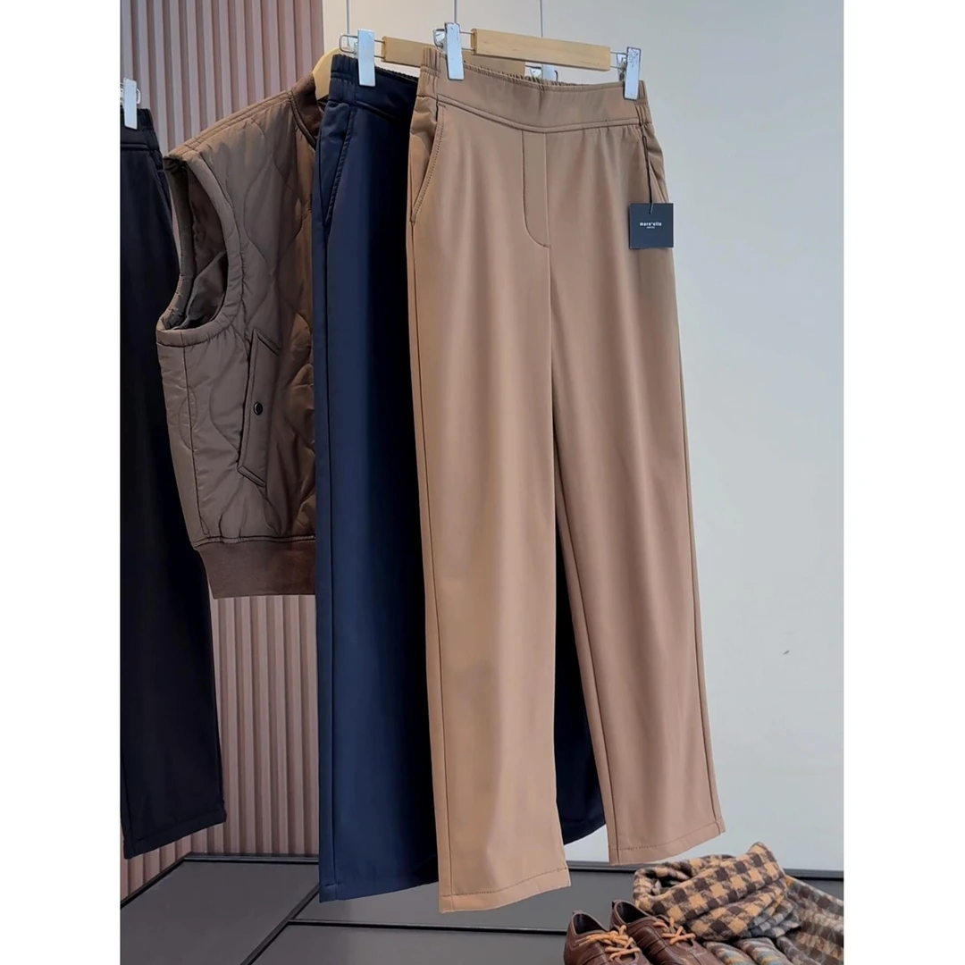 走泡菜国！百搭加绒加厚直筒西装休闲裤