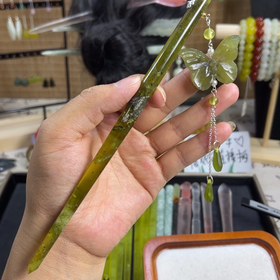 蛇纹石玉未镶嵌发饰27