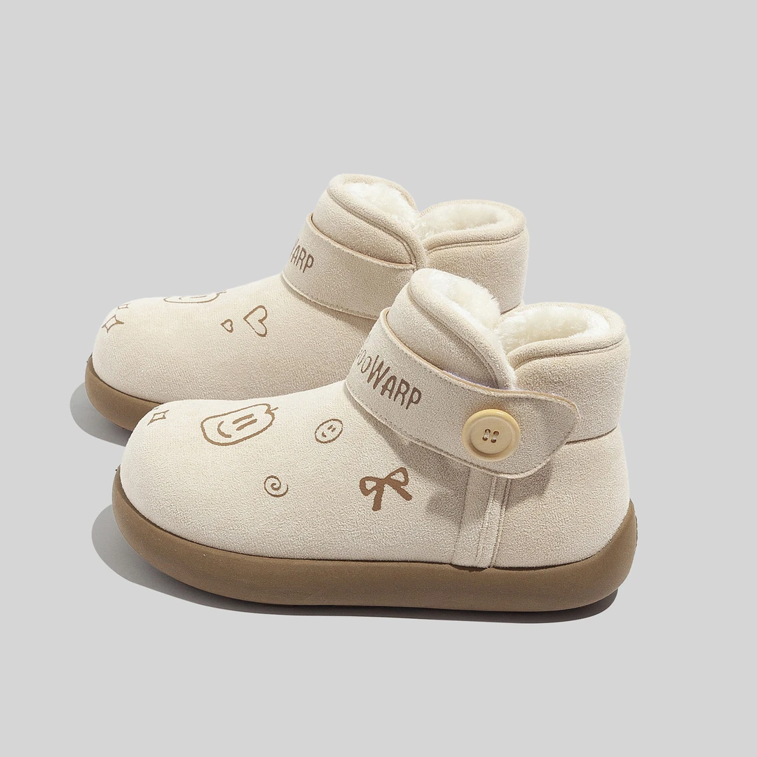 少女可爱百搭雪地靴毛绒保暖时尚百搭休闲短靴女生加绒加厚棉鞋