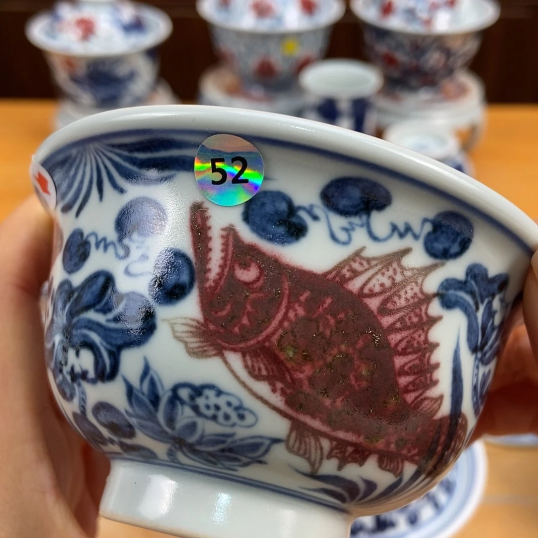 手绘现代茶具非古董