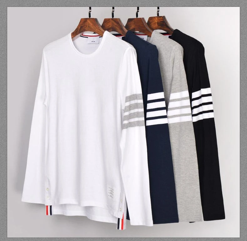 T纯棉320克圆领长袖T恤男女同款情侣款打底穿高重克T恤衫休闲