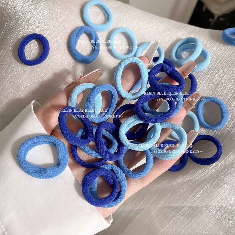 克莱因蓝发圈小皮筋送女朋友扎头绳男生皮套手绳diy手环编织手链