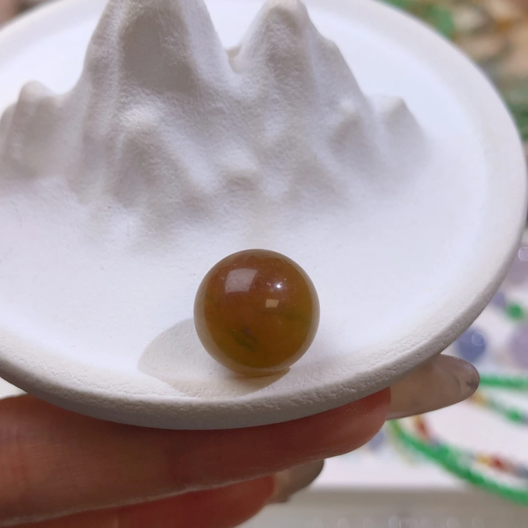 未镶嵌定制翡翠貌美黄翡 飘红彩 卡13.2 yu