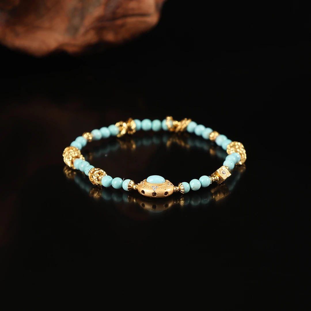 一了个卜【琅轩】松石蛋面盘缠