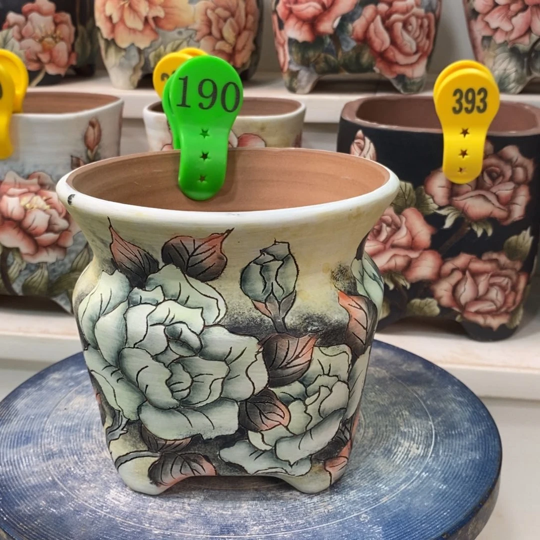 紫砂花盆水晶花盆190