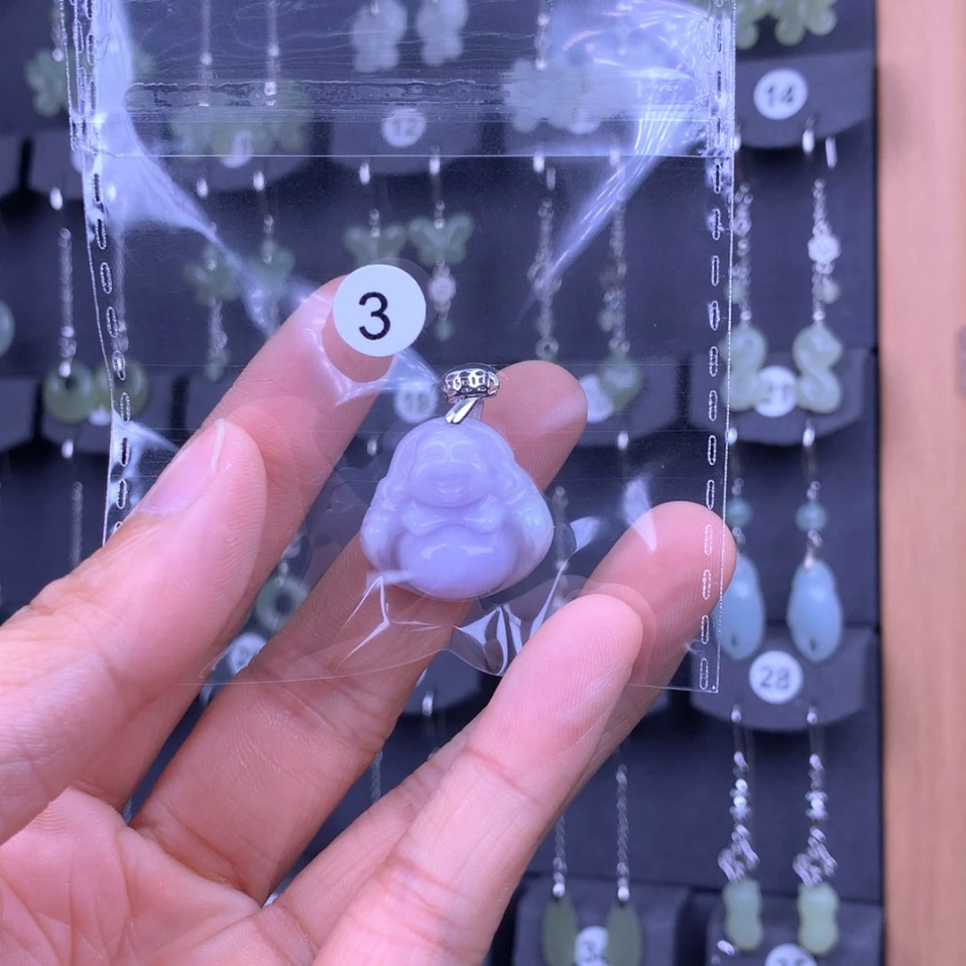 翡翠耳饰银S925镶嵌静**花