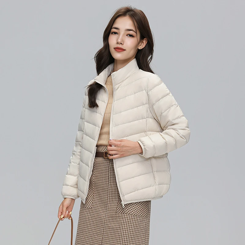 （直播高品质轻薄羽绒服）250608立领修身舒适情侣款保暖羽绒服H