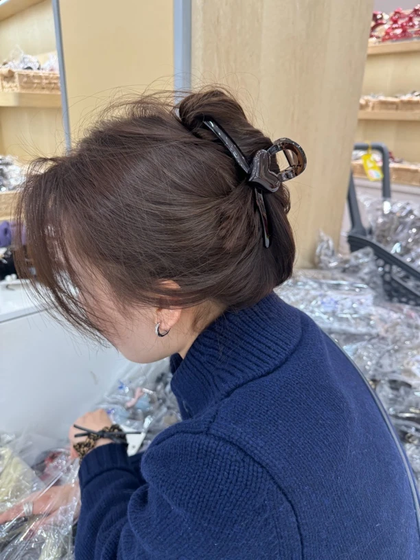 咖色爱心13公分大抓抓夹