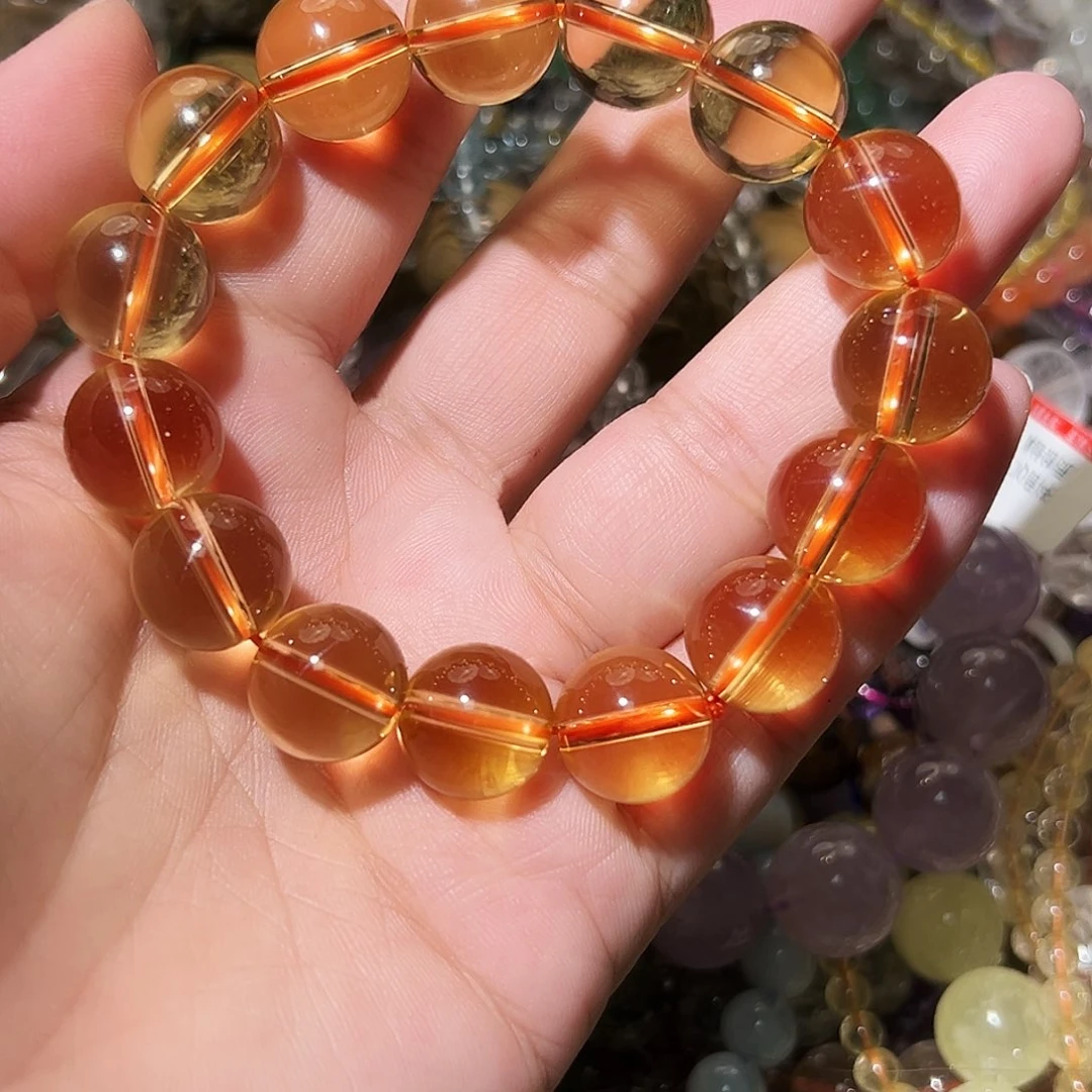 水晶手链未镶嵌奥地利黄水晶