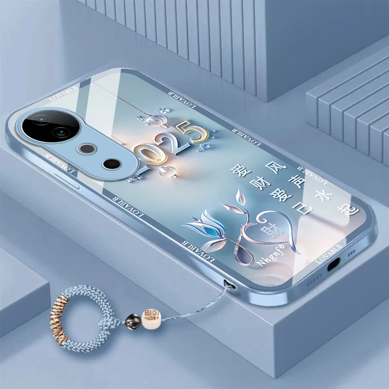 爱财爱己vivoS19手机壳V2364A散热金属漆新款轻奢全包防摔高级感