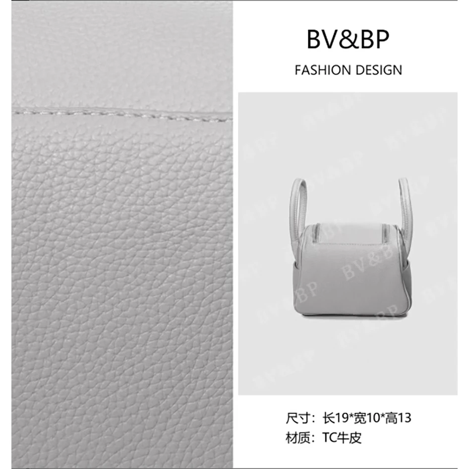 【CHGE】2025轻奢时尚气质女士单肩手提包BV1901L-木偶灰