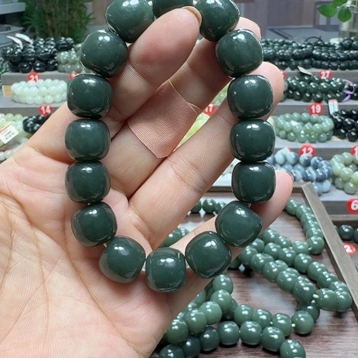 未镶嵌手链和田玉新疆且末蓝老型卡14