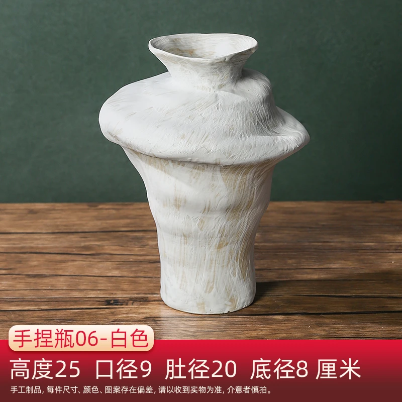 直播商品正品花瓶白色手捏瓶06