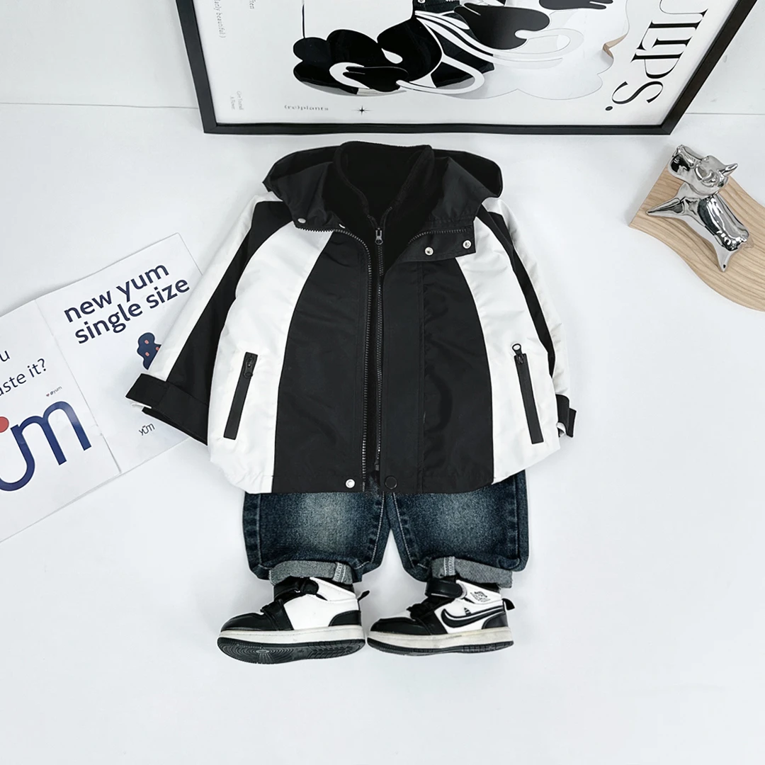 男童套装2025新款秋装儿童上衣冲锋衣潮 D-CLQ23576 悠悠童话童装