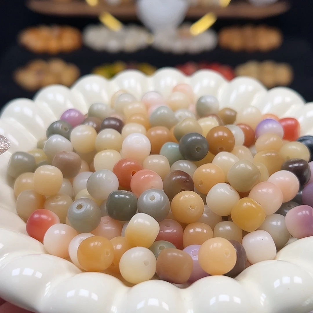 菩提根/象牙果手串卡10马卡龙桶500颗