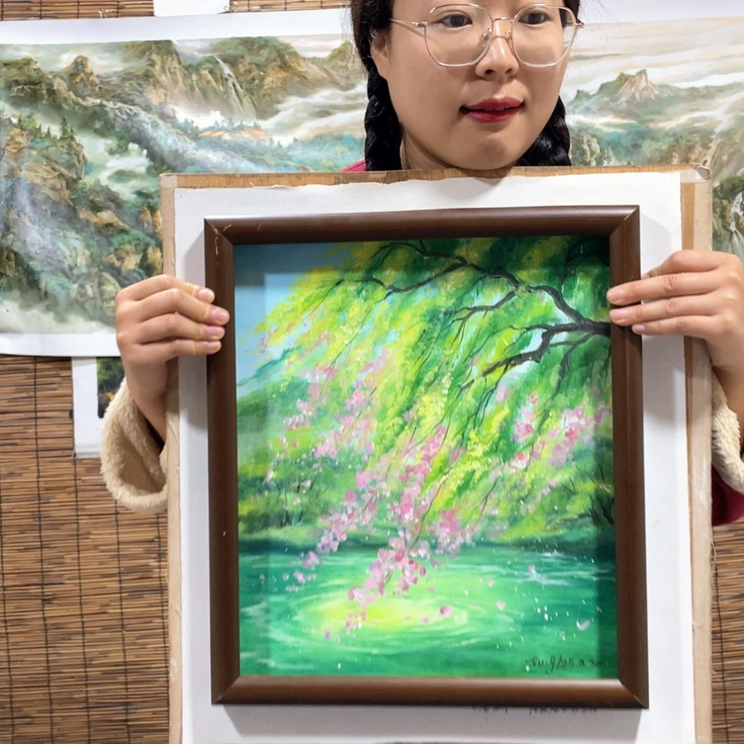 油画恭喜竞拍成功薇爽