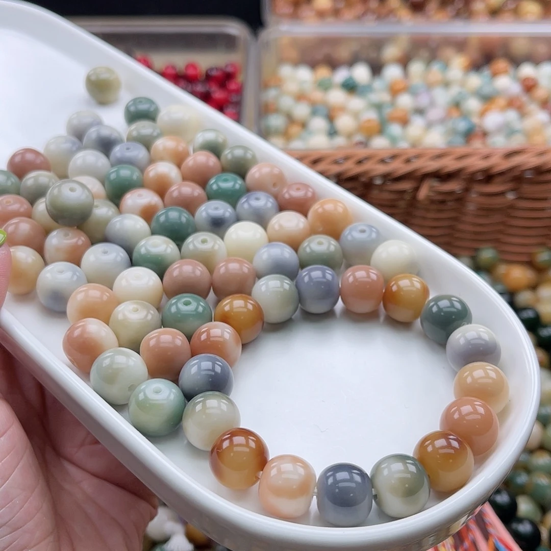 白玉菩提吊坠A/13mm/20颗