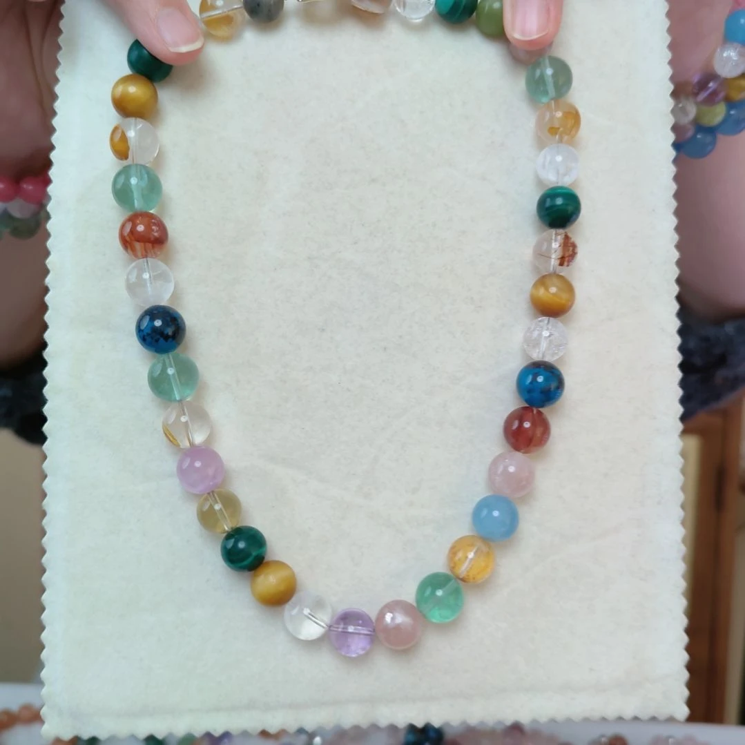 颈饰合金水晶多宝