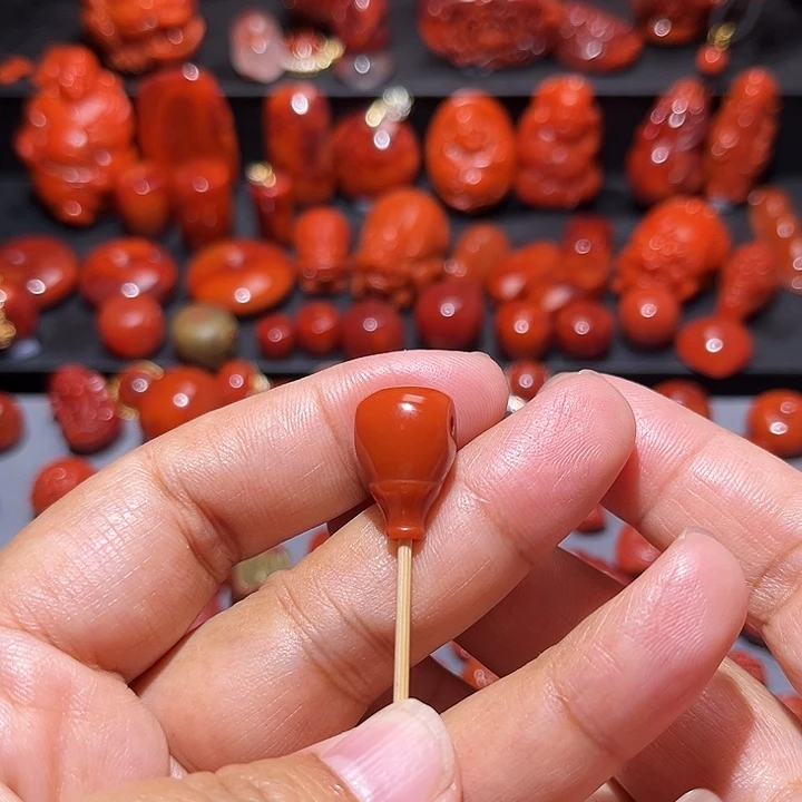 南红玛瑙未镶嵌配饰满色满肉奶嘴三通11.2mm