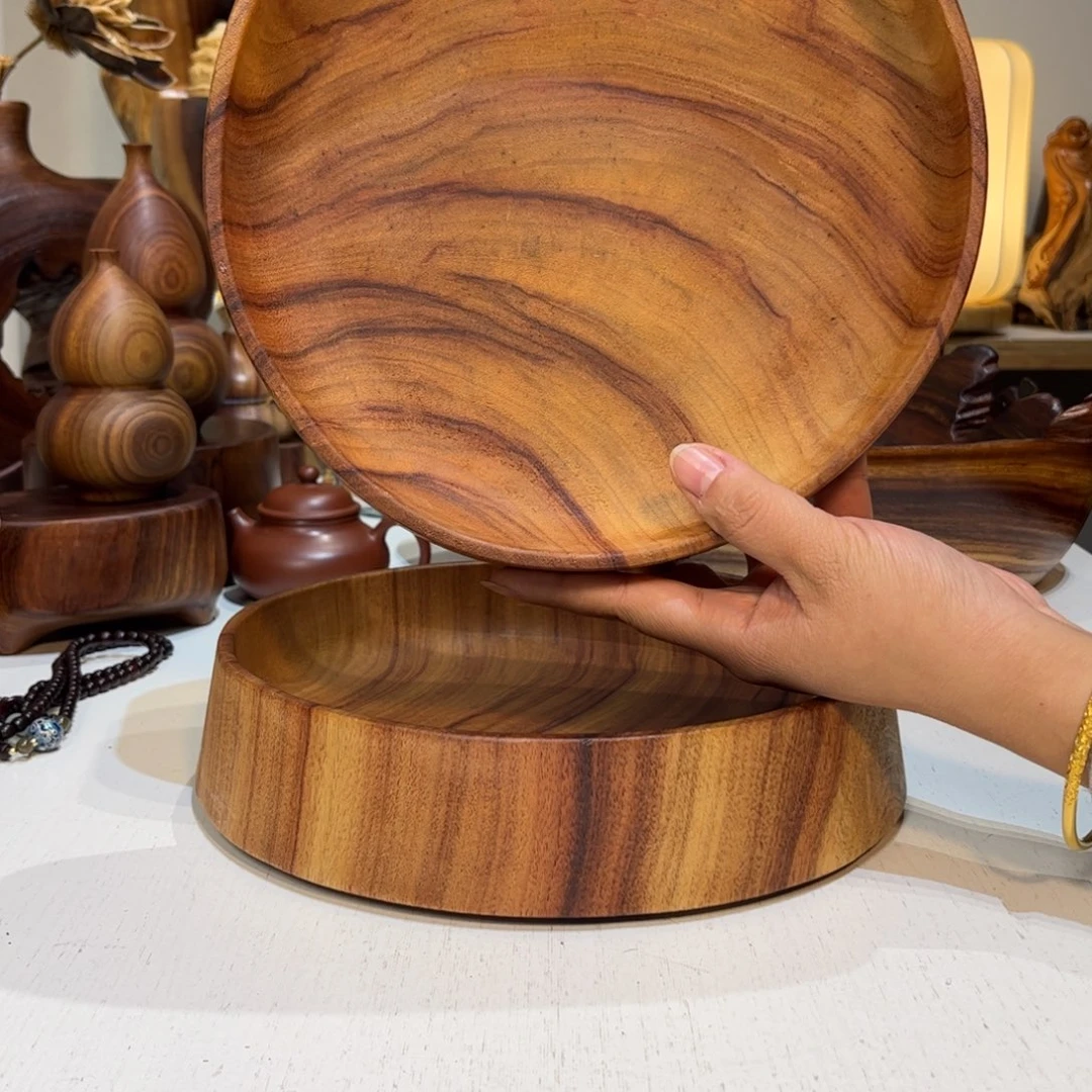 一***光樟木盘盘组合两个装