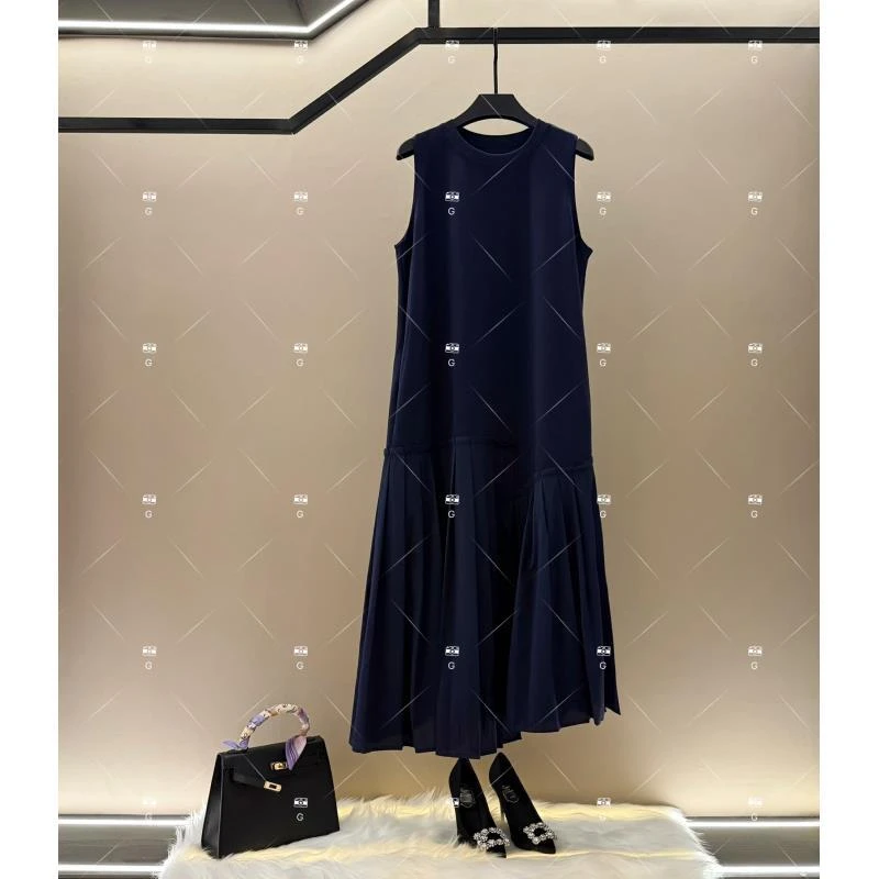 【L姐】夏季新款复古时尚百搭印花无袖连衣裙 H-797