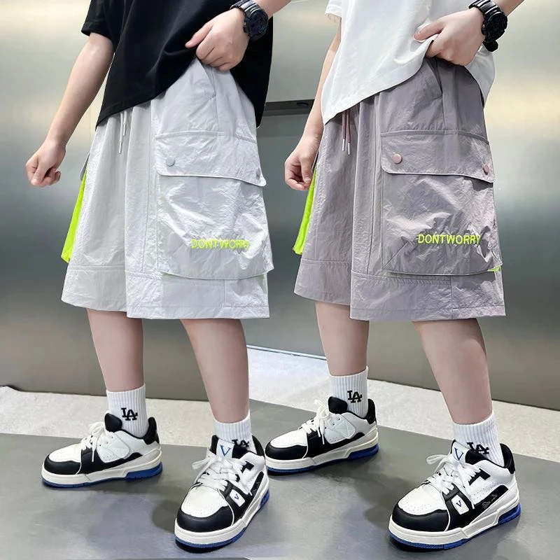 男童短裤夏装2025新款中大童裤子薄款休闲儿童夏季工装男孩五分裤