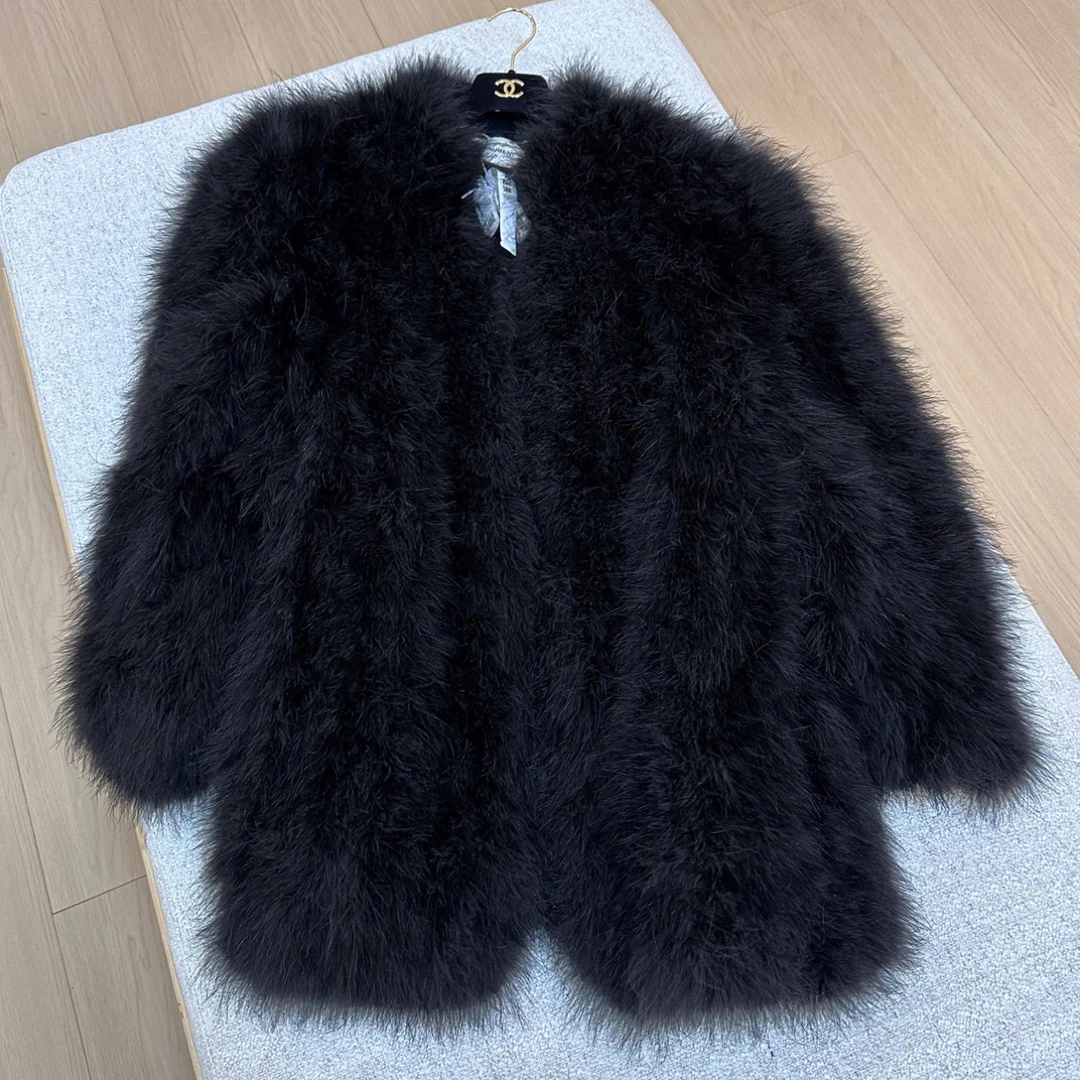 99新 YSL/圣罗兰 皮草外套 38码 01284