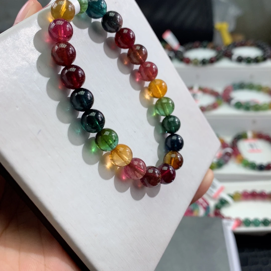 碧玺手链未镶嵌      8.5mm。