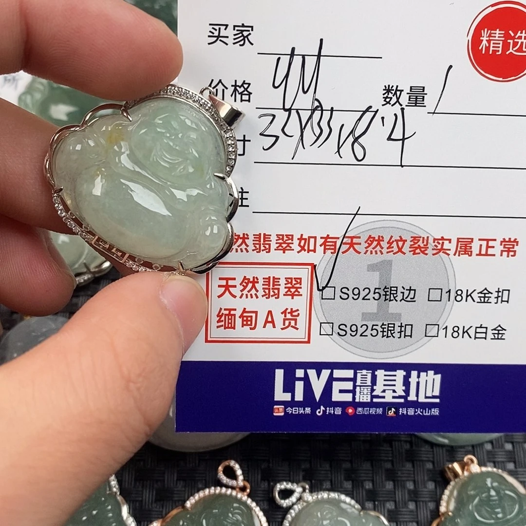 翡翠银S925镶嵌颈饰