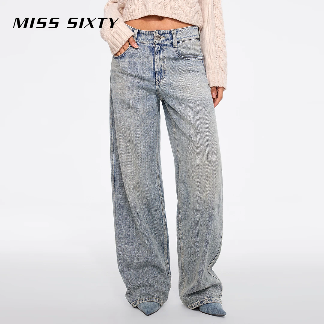 Miss Sixty2025春季新款牛仔裤女宽松箱型裤香蕉裤休闲百搭街头