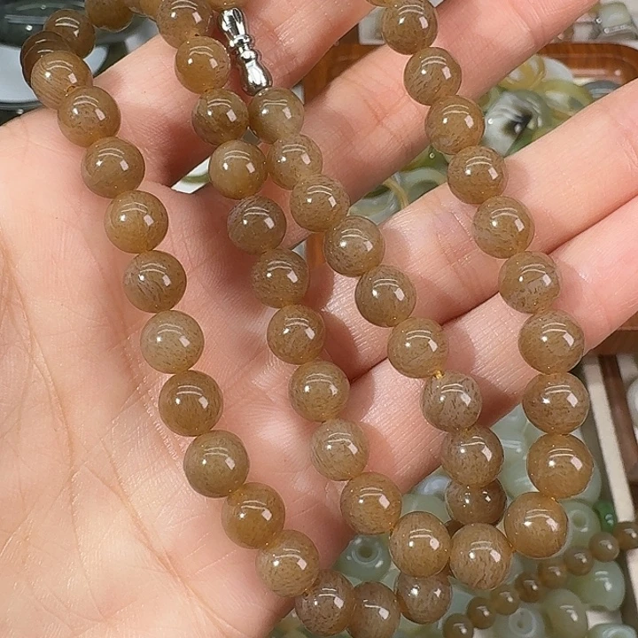 和田玉（糖玉）未镶嵌颈饰8mm