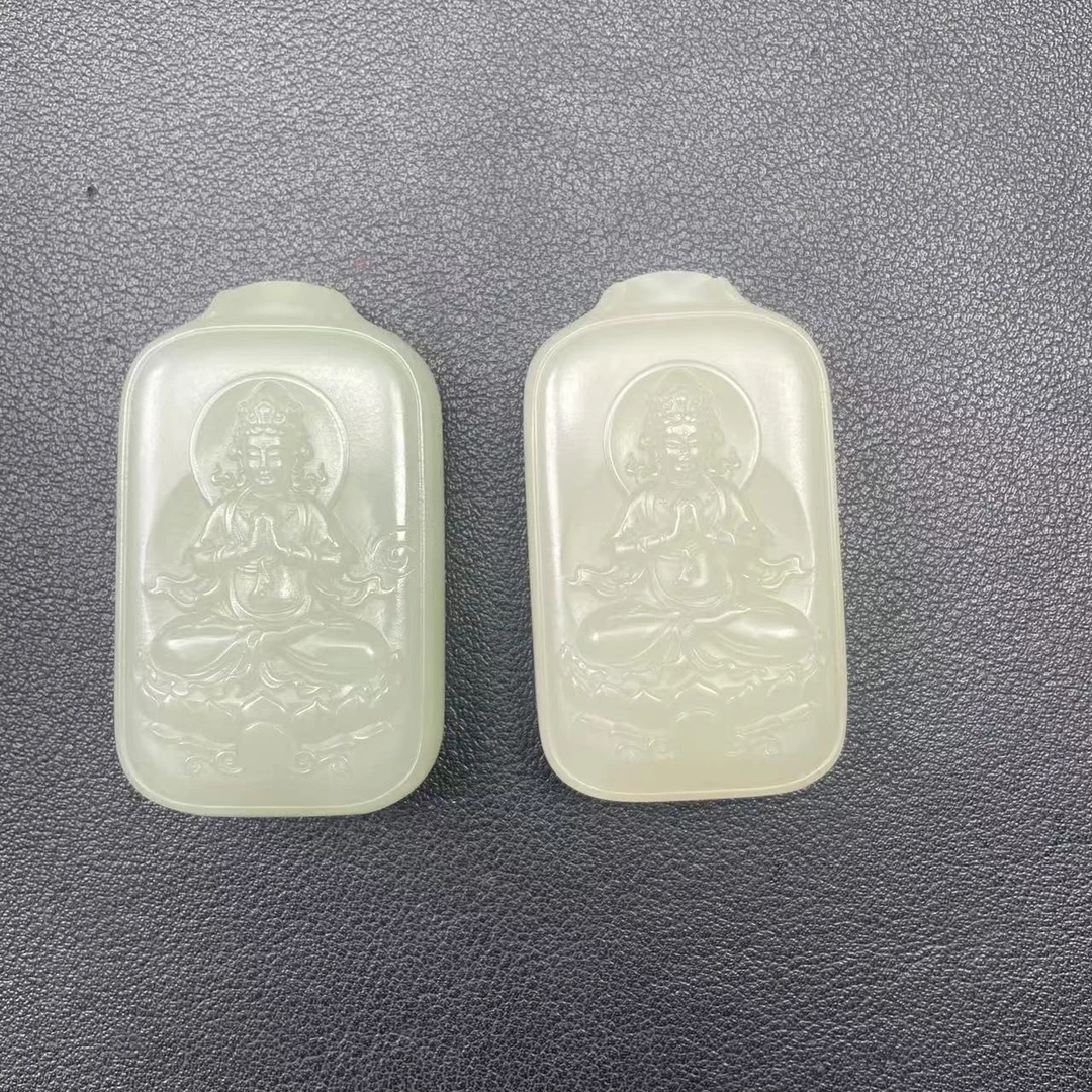 【玉经纶】-70133/Q28-和田玉观音吊坠-多样性发其—