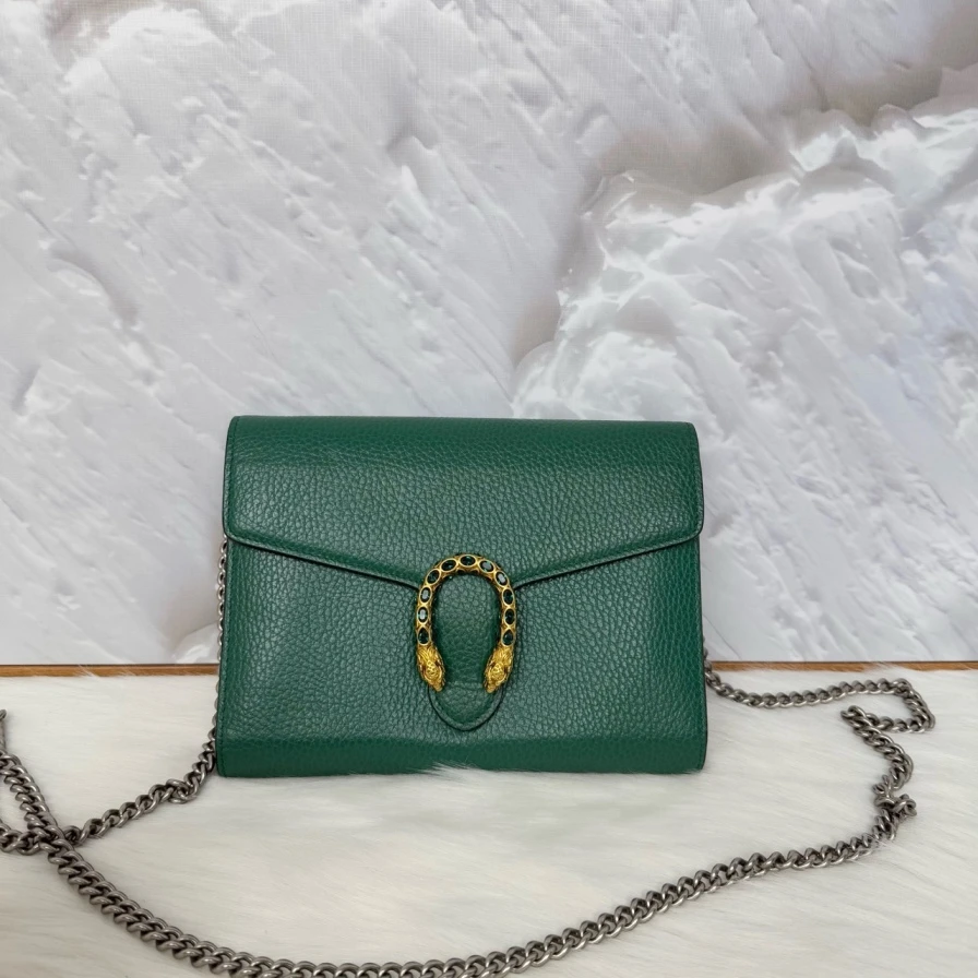 95新 GUCCI/古驰 1254 3638 古驰绿色小号酒神