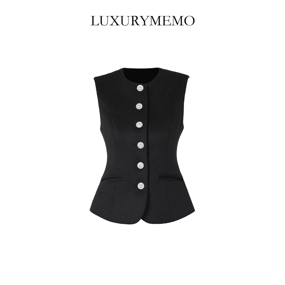 LUXURYMEMO【刘熊熊】秋季新款气质显瘦显瘦马甲