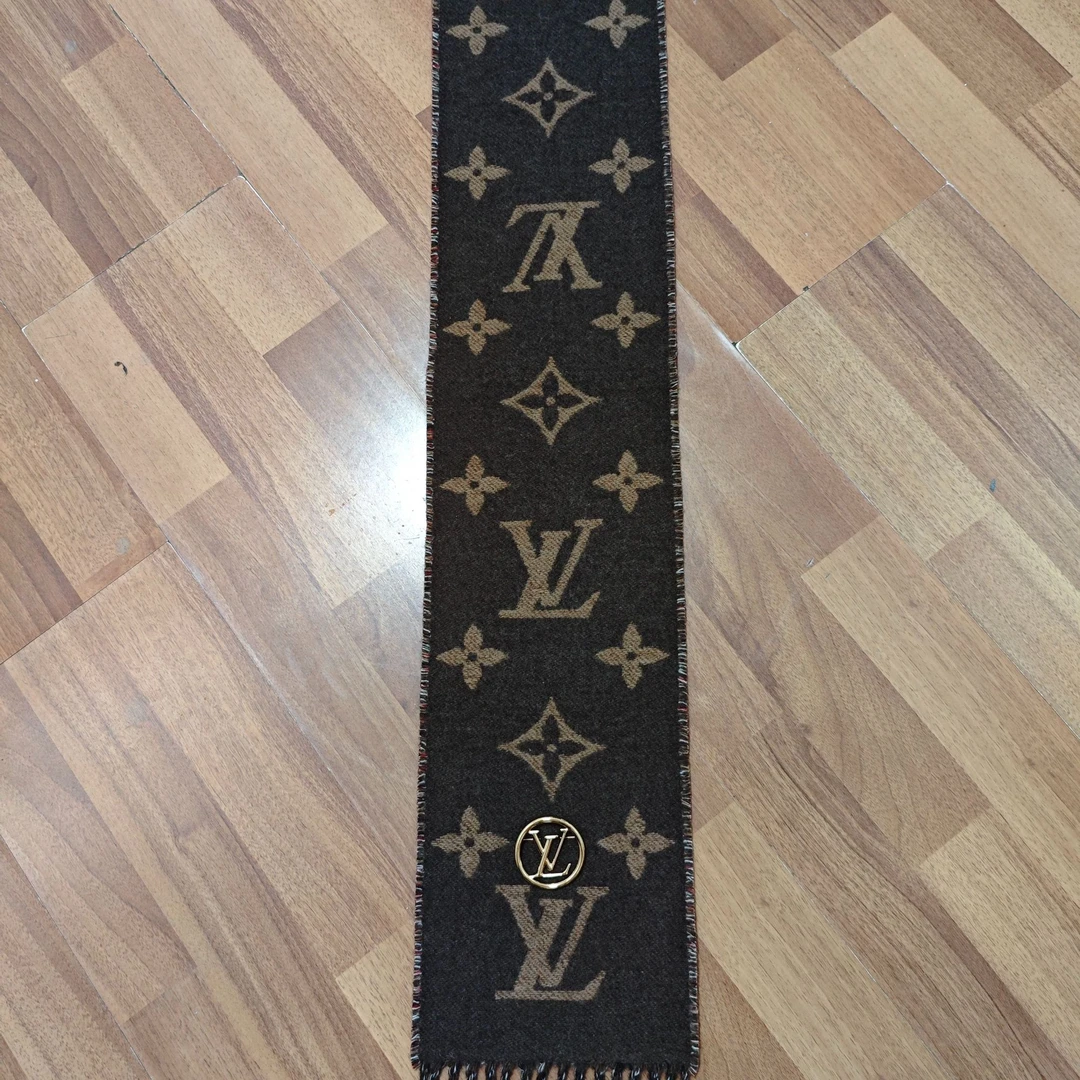 95新 LouisVuitton/路易威登 麦殿/围巾底85棕色/250624TYS2L04