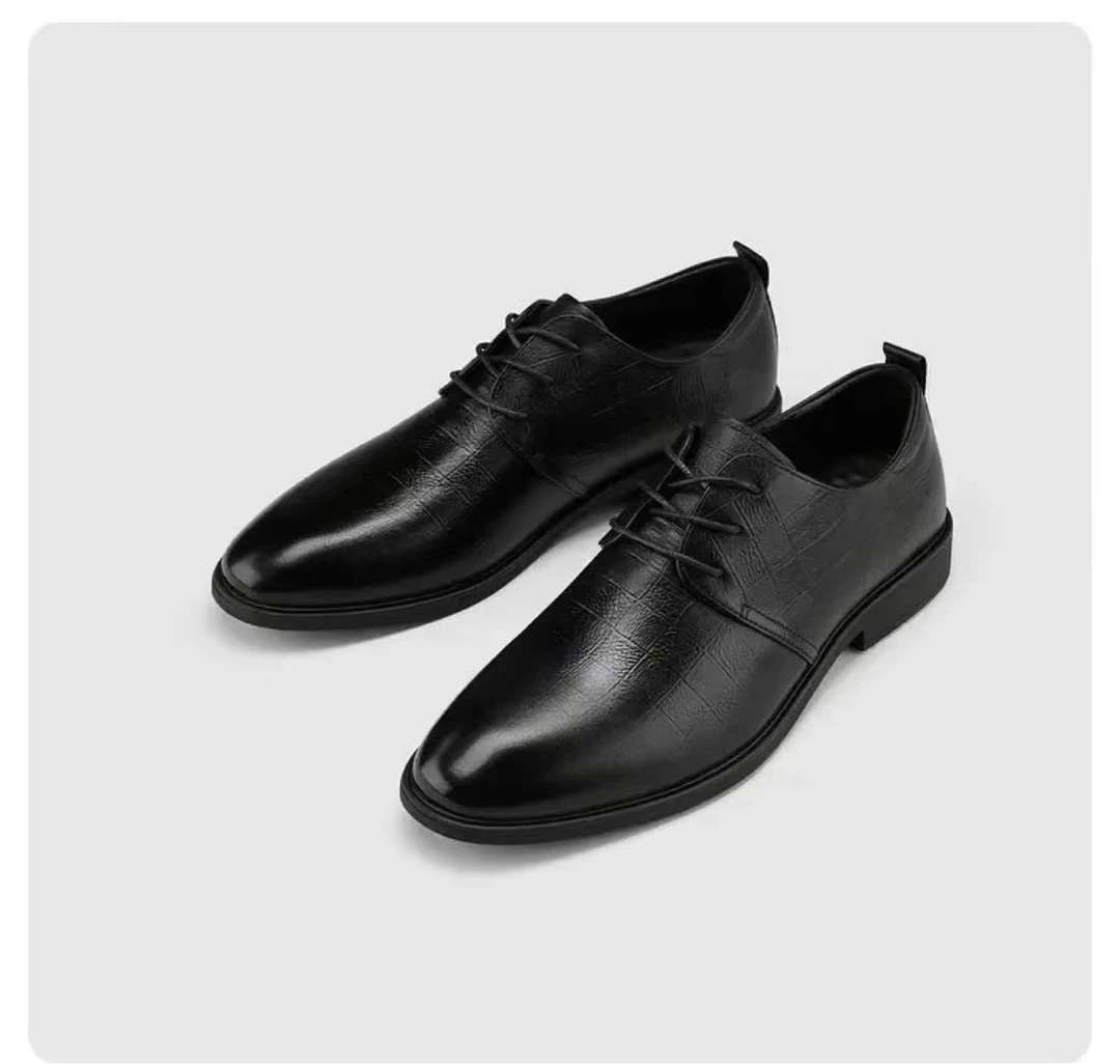 【秋映13】男士商务皮鞋头层牛皮系带