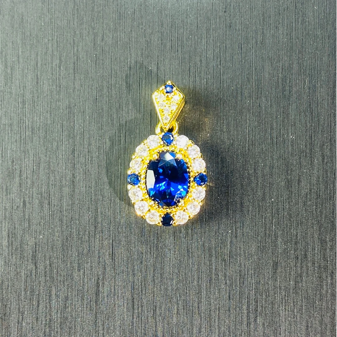 Luminora-培育蓝宝石吊坠高级感气质-高奢L1416