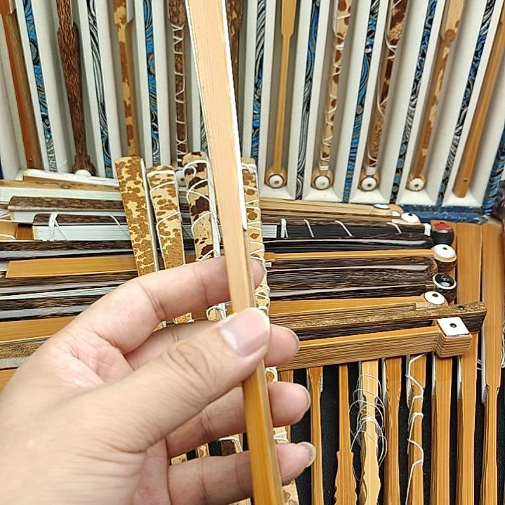 小***记竹子文玩折扇三合青