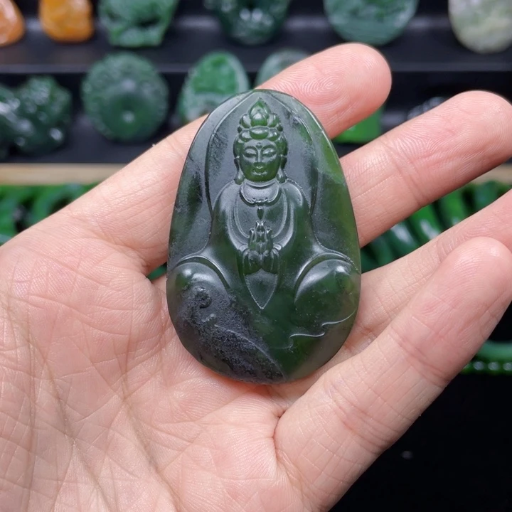 和田玉未镶嵌挂件