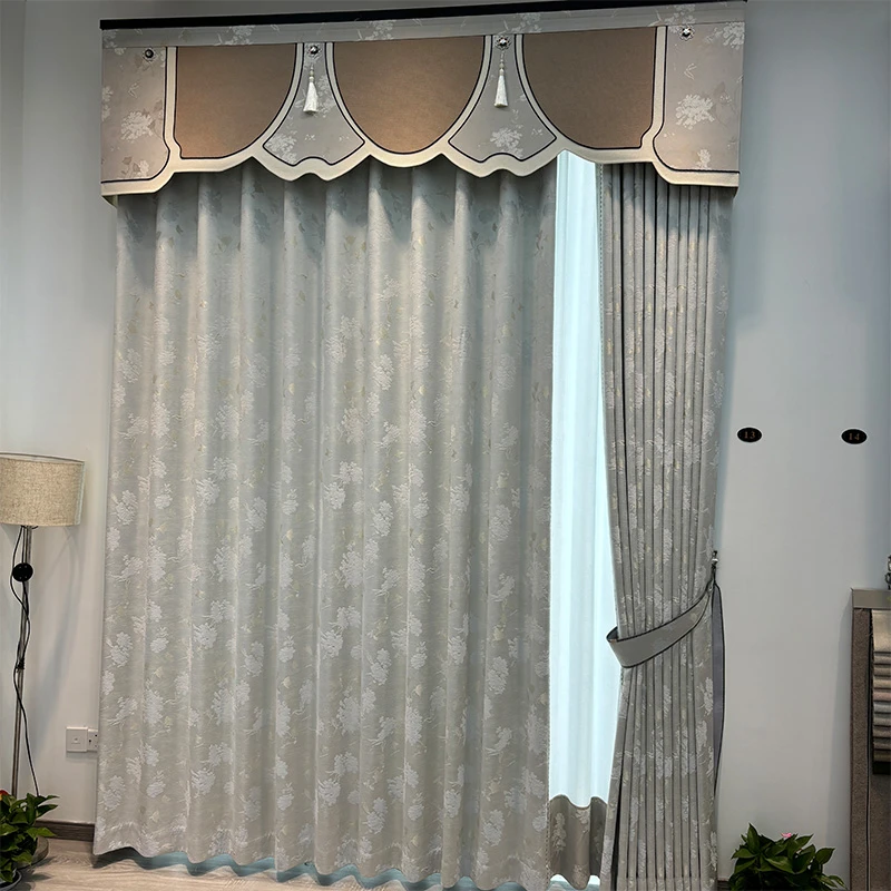 遮光窗帘2025最新款高精密雪尼尔色织提花卧室客厅高级定制别墅