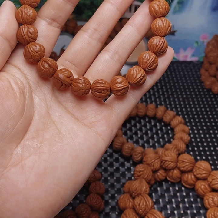 桃核手串时**流龙纹桃核