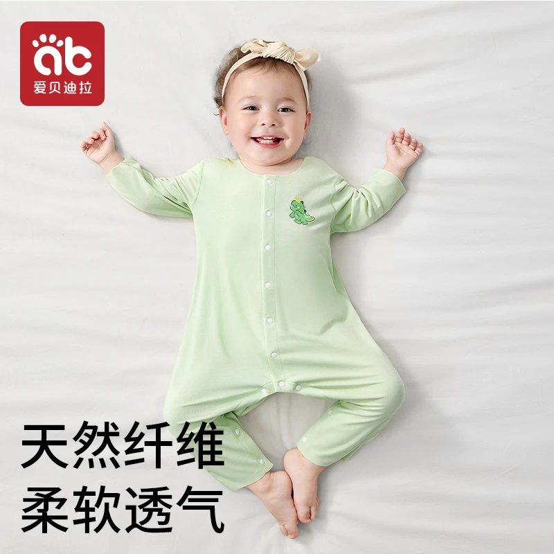 爱贝迪拉婴儿衣服宝宝开春连体衣新生婴儿春装男女宝宝莫代尔睡衣