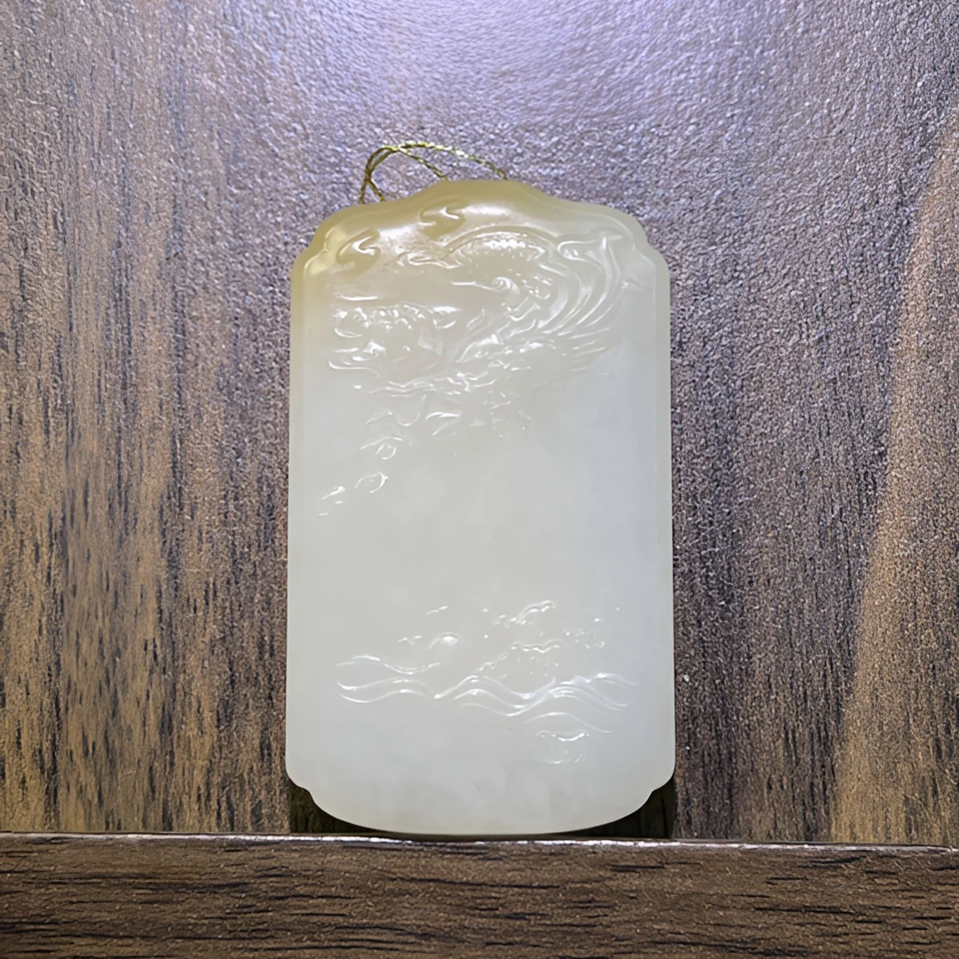 天然和田玉新疆料白糖山水无事牌吊坠精致百搭适合送礼