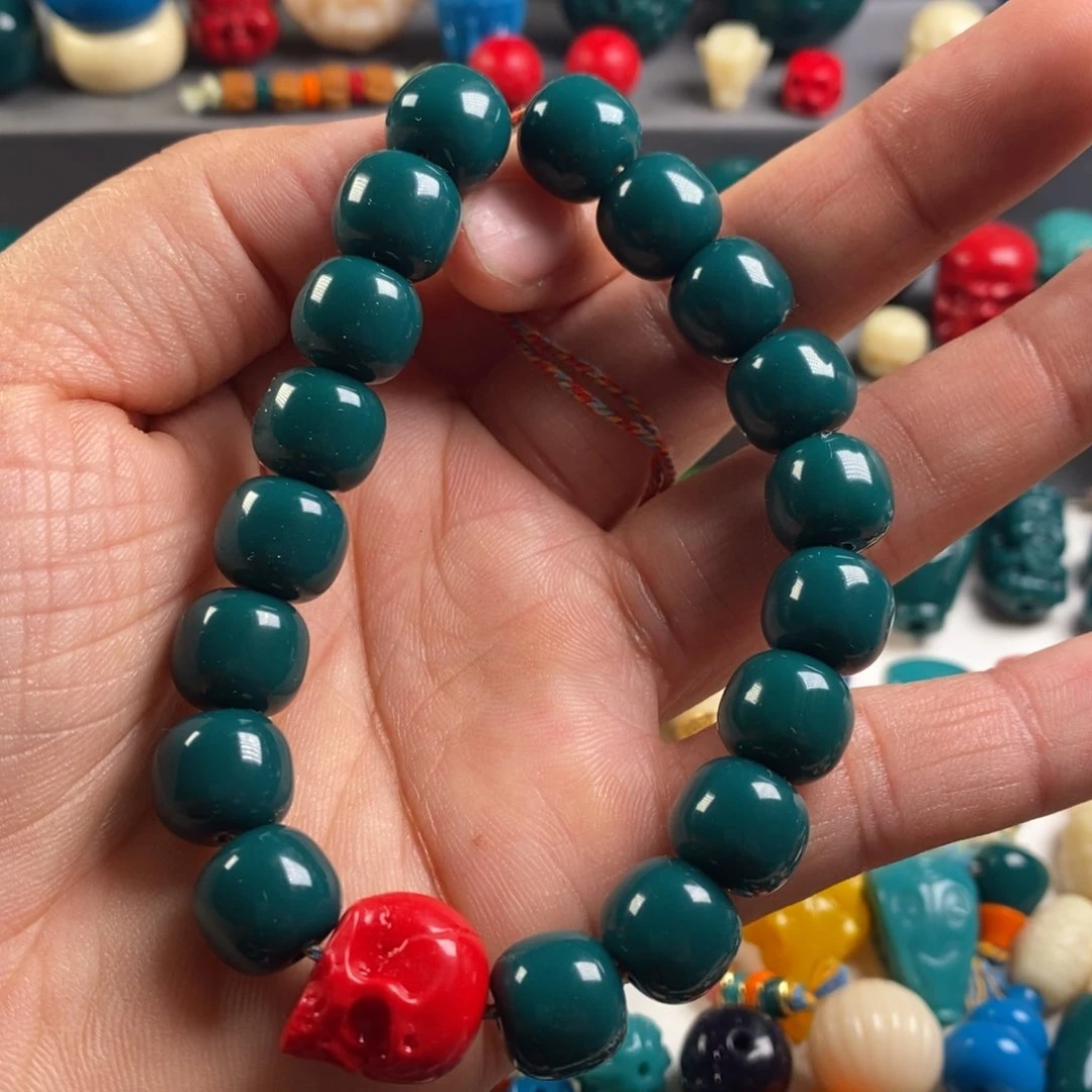 琉璃颈饰尺寸11左右骷髅12左右