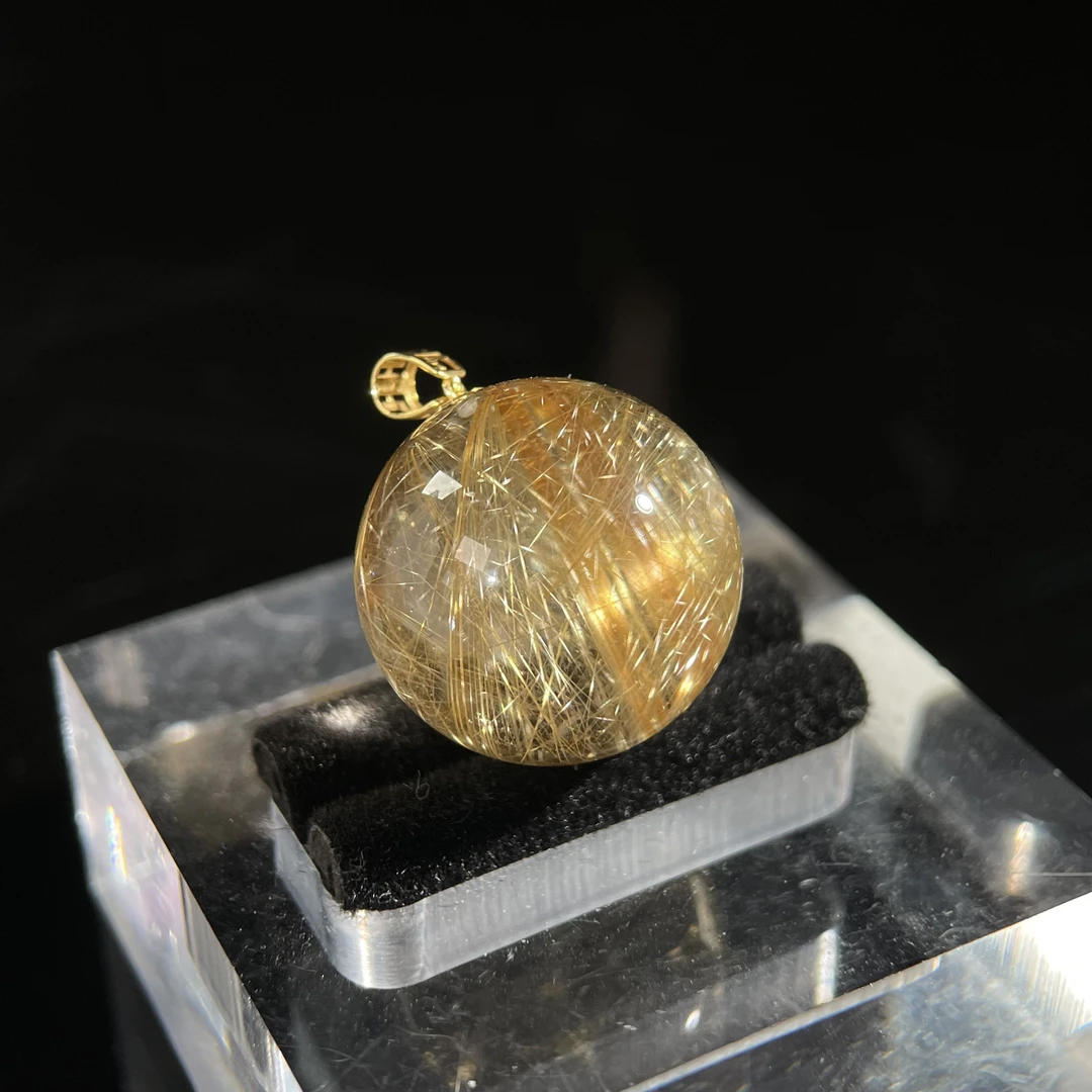 18k板钛高净玻璃体金发晶17.8mm KT25092335