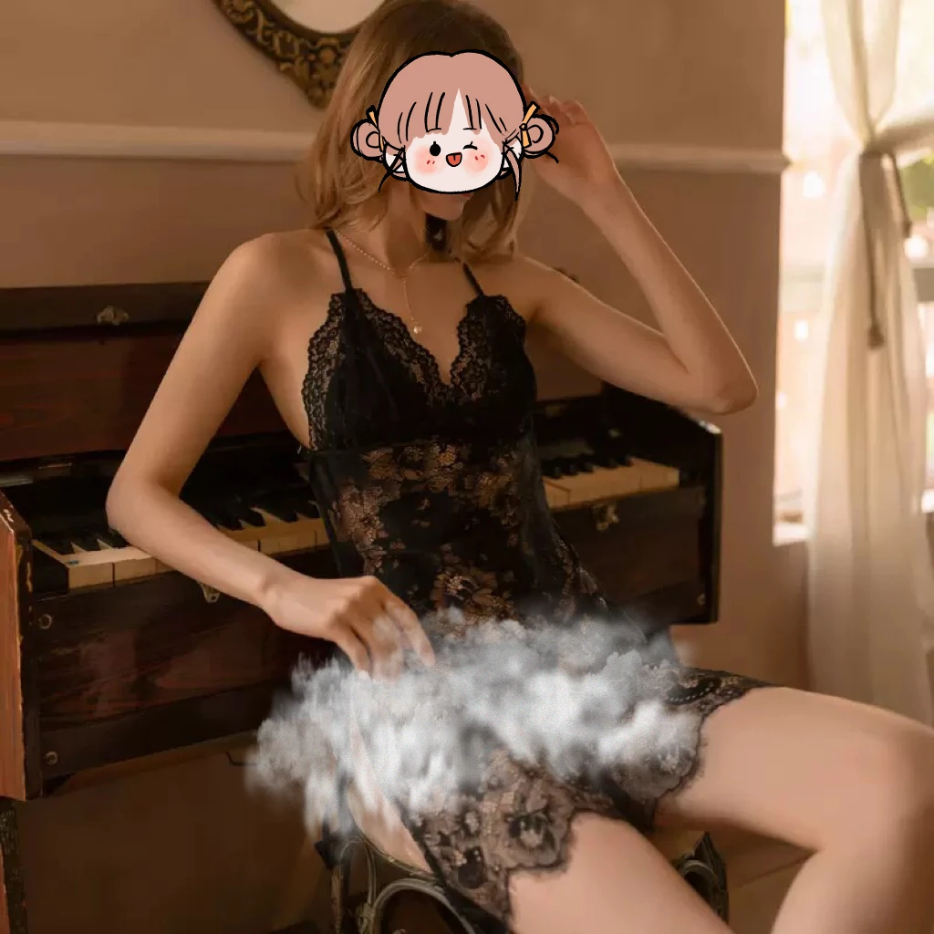 102-104号【大码200斤雅丽】蕾丝网红性感纯欲辣妹睡衣睡裙