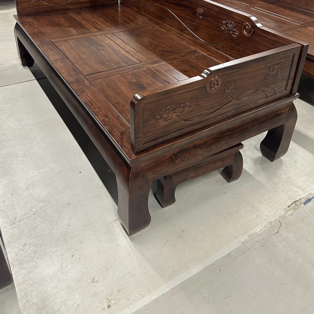 200×100小一枝花罗汉床北方榆木材质