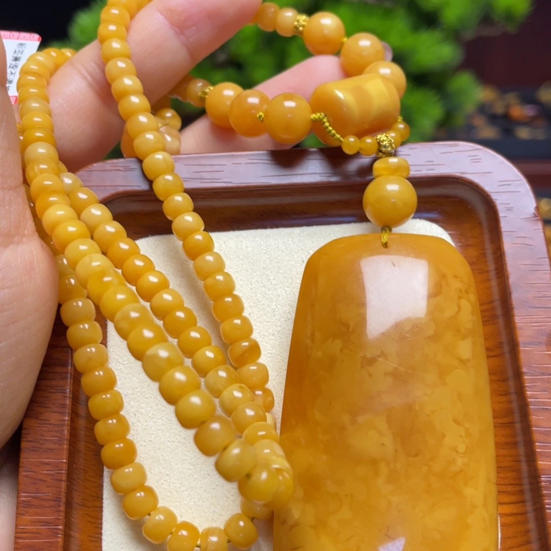 蜜蜡颈饰未镶嵌项链