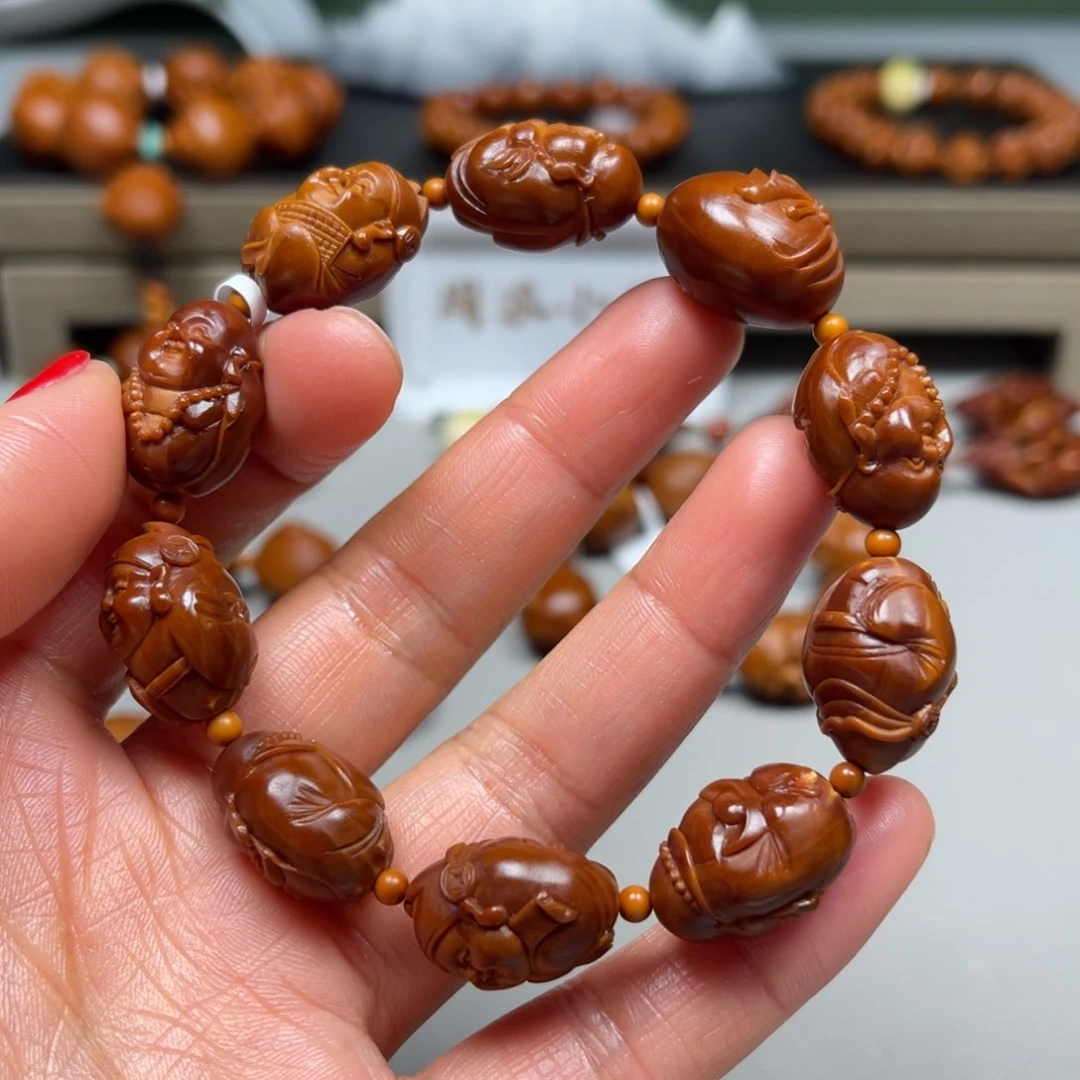 吊坠橄榄核小财迷手串