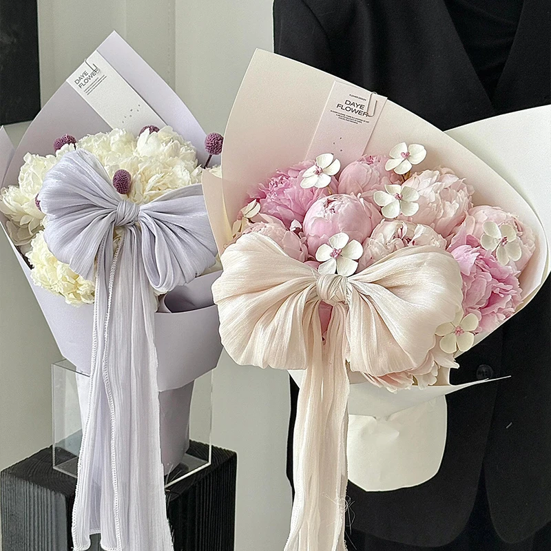 法式雪缎纱珠光纱鲜花diy蝴蝶结装饰花艺资材